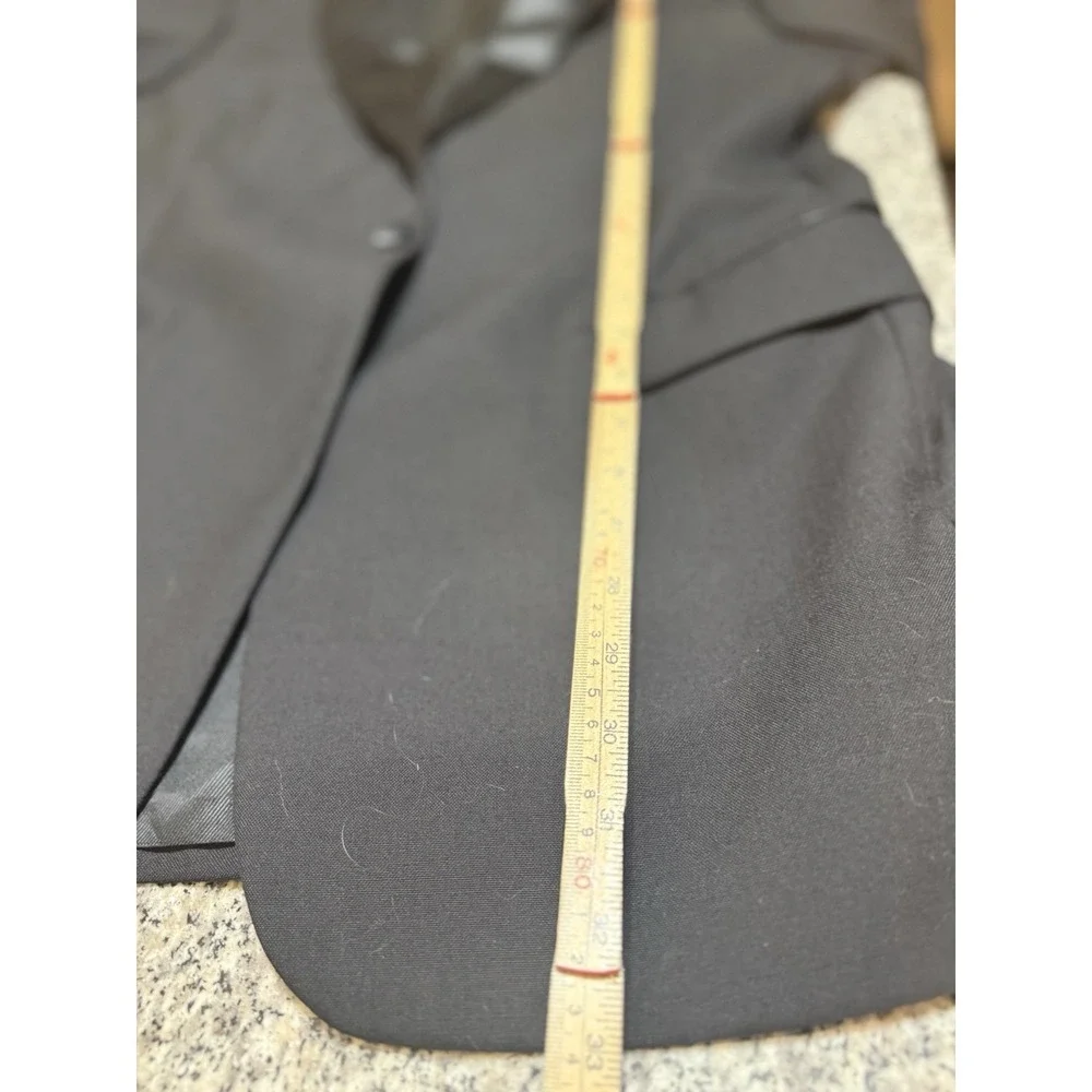 Jos‎ A Bank Formal Elegant Tuxedo Black Jacket Wool/ Satin Trim Sz 43L Wedding
